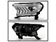 Full LED Projector Headlights with Sequential Turn Signals; Chrome Housing; Clear Lens (19-23 Ranger w/ Factory Halogen Headlights)