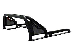 Gladiator Roll Bar with 7-Inch Red Round LED Lights; Black (19-25 Ranger)