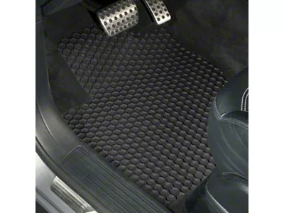 Intro-Tech Hexomat Custom Fit All-Weather Front and Rear Floor Mats; Black (19-23 Ranger SuperCrew)