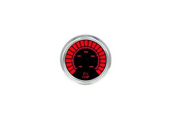 LED Analog Bargraph Oil Temperature Gauge; 2-1/16-Inch; Red; 140-340 Degrees (Universal; Some Adaptation May Be Required)