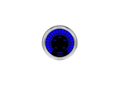 LED Analog Bargraph Transmission Temperature Gauge; 2-1/16-Inch; Blue; 140-340 Degrees (Universal; Some Adaptation May Be Required)