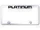 Platinum Laser Etched License Plate Frame (Universal; Some Adaptation May Be Required)