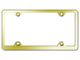 Wide Body Plain License Plate Frame; Gold (Universal; Some Adaptation May Be Required)