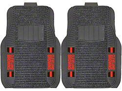 Molded Front Floor Mats with Cleveland Browns Logo (Universal; Some Adaptation May Be Required)