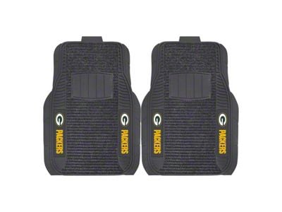 Molded Front Floor Mats with Green Bay Packers Logo (Universal; Some Adaptation May Be Required)