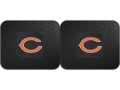 Molded Rear Floor Mats with Chicago Bears Logo (Universal; Some Adaptation May Be Required)