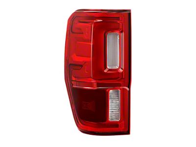 OE Style Full LED Tail Lights; Chrome Housing; Red Clear Lens; Driver Side (19-23 Ranger w/ Factory BLIS Tail Lights)