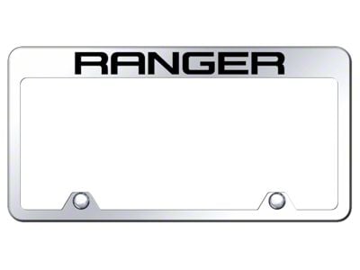 Ranger Laser Etched Inverted License Plate Frame; Mirrored (Universal; Some Adaptation May Be Required)