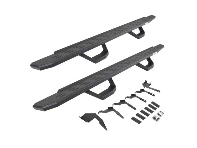 Go Rhino RB30 Running Boards with Drop Steps; Protective Bedliner Coating (19-24 Ranger SuperCrew)