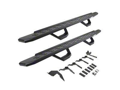 Go Rhino RB30 Running Boards with Drop Steps; Textured Black (19-24 Ranger SuperCrew)