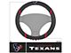 Steering Wheel Cover with Houston Texans Logo; Black (Universal; Some Adaptation May Be Required)