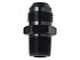 Straight Adapter; -6AN x 1/2-Inch NPT; Black