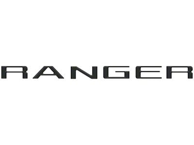 Tailgate Letter Inserts; Reflective Black Topo (2024 Ranger)