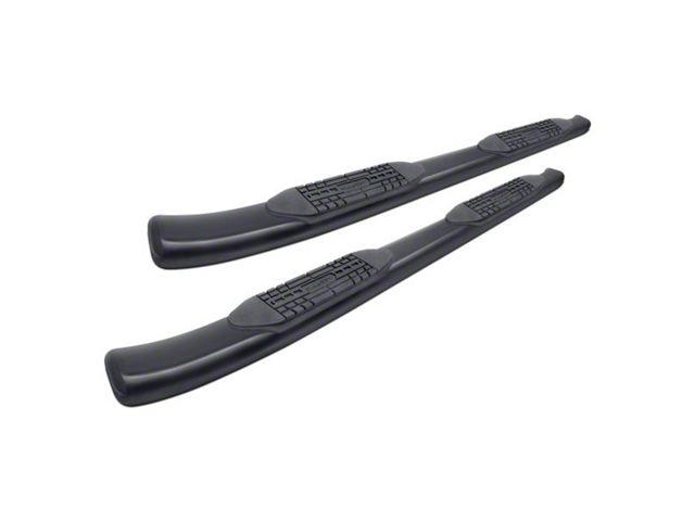 Raptor Series 4-Inch OE Style Curved Oval Side Step Bars; Black (15-22 Canyon Crew Cab)