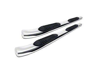 Raptor Series 5-Inch OE Style Curved Oval Side Step Bars; Polished Stainless Steel (15-22 Canyon Extended Cab)