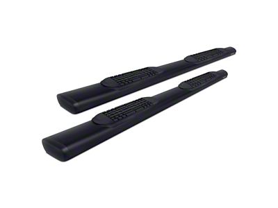 Raptor Series 5-Inch Oval Style Slide Track Running Boards; Black Textured (15-22 Canyon Crew Cab)