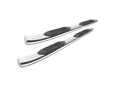 Raptor Series 4-Inch OE Style Curved Oval Side Step Bars; Polished Stainless Steel (15-22 Colorado Extended Cab)