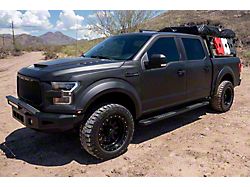 Raptor Series 6-Inch OEM Style Slide Track Running Boards; Black Textured (15-24 F-150 SuperCrew)