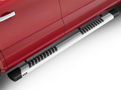 Raptor Series 6-Inch OEM Style Slide Track Running Boards; Brushed Aluminum (15-24 F-150 SuperCrew)