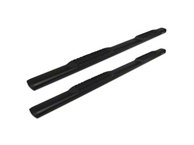 Raptor Series 5-Inch Oval Style Slide Track Running Boards; Black Textured (11-16 F-250 Super Duty SuperCrew)