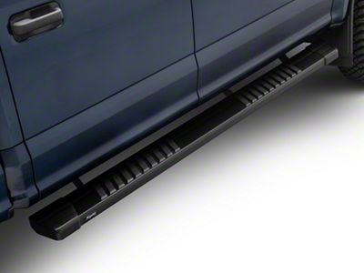 Raptor Series 6-Inch OEM Style Slide Track Running Boards; Black Textured (17-24 F-250 Super Duty SuperCrew)