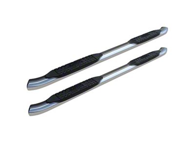 Raptor Series 4-Inch OE Style Curved Oval Side Step Bars; Polished Stainless Steel (17-24 F-350 Super Duty SuperCrew)