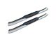 Raptor Series 4-Inch OE Style Curved Oval Side Step Bars; Polished Stainless Steel (17-24 F-350 Super Duty Regular Cab)