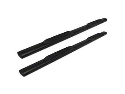 Raptor Series 5-Inch Oval Style Slide Track Running Boards; Black Textured (11-16 F-350 Super Duty SuperCab)