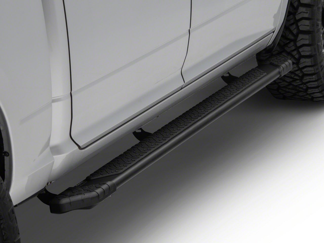 Raptor Series RAM 1500 5-Inch Tread Step Running Boards; Textured Black ...