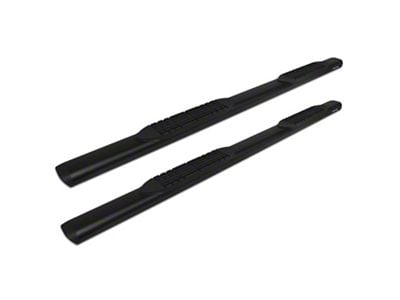 Raptor Series 5-Inch Oval Style Slide Track Running Boards; Black Textured (10-18 RAM 3500 Crew Cab)