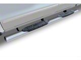 Raptor Series 5-Inch Straight Oval Side Step Bars; Body Mount; Polished Stainless Steel (07-19 Sierra 2500 HD Crew Cab)