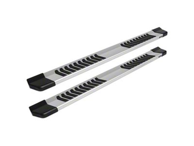 Raptor Series 6-Inch OEM Style Slide Track Running Boards; Brushed Aluminum (20-24 Sierra 3500 HD Double Cab)