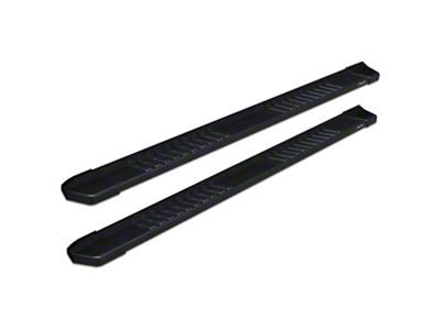 Raptor Series 6-Inch OEM Style Slide Track Running Boards; Black Textured (20-25 Silverado 3500 HD Double Cab)