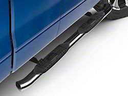 Raptor Series 4-Inch OE Style Curved Oval Side Step Bars; Polished Stainless Steel (09-14 F-150)