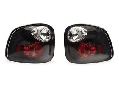 Raxiom Axial Series Euro Style Tail Lights; Black Housing; Clear Lens (01-03 F-150 Flareside)