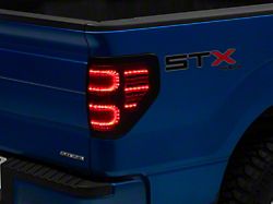 Raxiom Axial Series LED Tail Lights; Black Housing; Smoked Lens (09-14 F-150 Styleside)