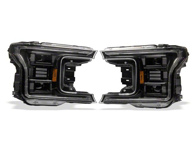 Raxiom CXR Series LED Headlights; Black Housing; Clear Lens (18-20 F-150 w/ Factory Halogen Headlights)