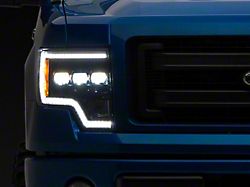 Raxiom CXR Series LED Projector Headlights; Black Housing; Clear Lens (09-14 F-150)