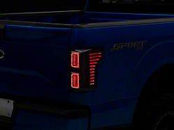 Raxiom CXR Series LED Tail Lights; Black Housing; Smoked Lens (15-17 F-150 w/ Factory Halogen Non-BLIS Tail Lights)