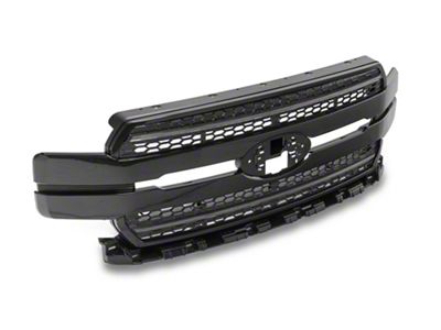 Raxiom CXR Series LED Upper Replacement Grille with White DRL; Black (18-20 F-150, Excluding Raptor)