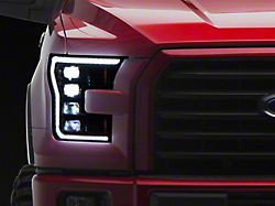 Raxiom CXR Series V2 LED Projector Headlights; Black Housing; Clear Lens (15-17 F-150; 18-20 F-150 Raptor)