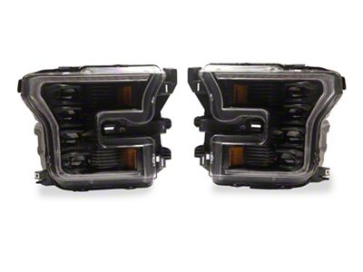 Raxiom CXR Series V2 LED Projector Headlights; Black Housing; Clear Lens (15-17 F-150; 18-20 F-150 Raptor)