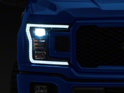 Raxiom LED Headlights; Black Housing; Clear Lens (18-20 F-150 w/ Factory Halogen Headlights)