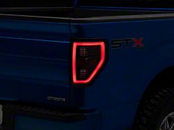 Raxiom LED Ring Tail Lights; Black Housing; Clear Lens (09-14 F-150 Styleside)