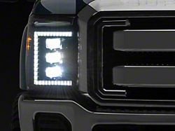 Raxiom CXR Series LED Headlights; Black Housing; Clear Lens (11-16 F-250 Super Duty)