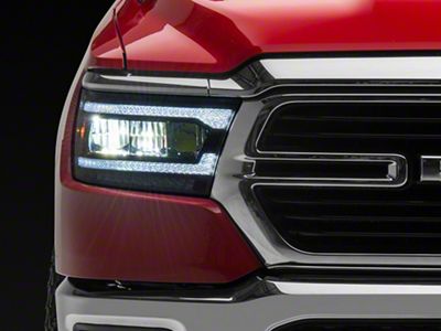 Raxiom LED Headlights; Black Housing; Clear Lens (19-24 RAM 1500 w/ Factory Halogen Headlights)