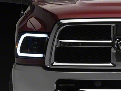 Raxiom LED Halo Surround Headlights; Black Housing; Clear Lens (10-18 RAM 3500)