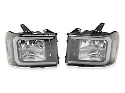 Raxiom LED Bar Headlight; Chrome Housing; Clear Lens (07-13 Sierra 1500)