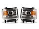 Raxiom LED DRL Bar Factory Style Headlights; Chrome Housing; Clear Lens (14-18 Sierra 1500 w/ Factory Halogen Headlights)