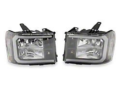 Raxiom LED Bar Headlight; Chrome Housing; Clear Lens (07-14 Sierra 2500 HD)